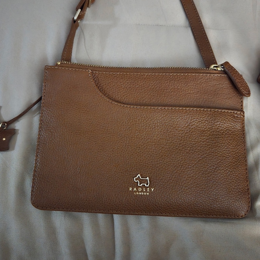 Radley London Brown Leather Accessory with Dog Emblem